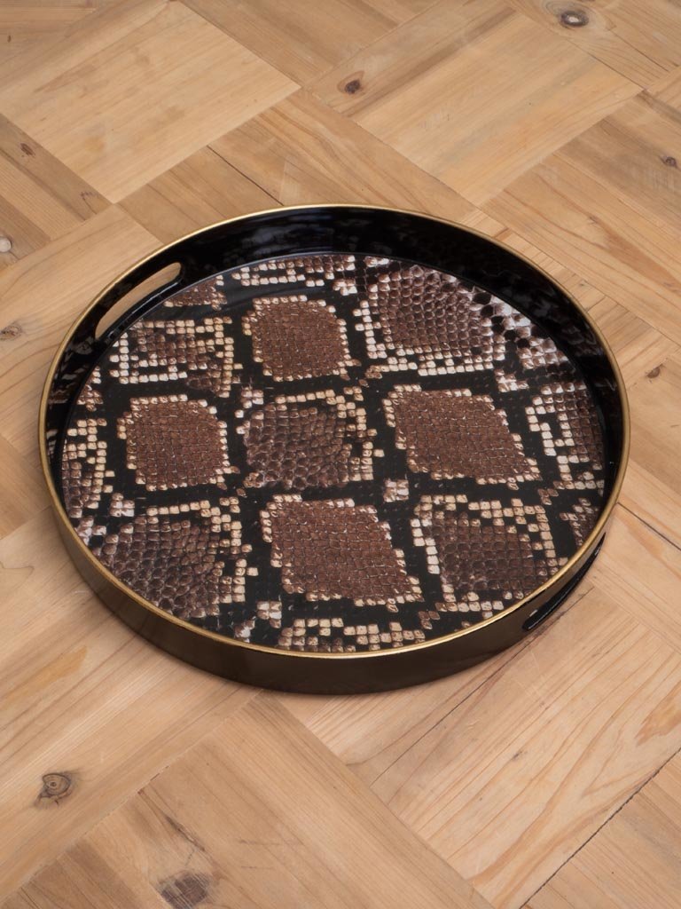 Round fauna tray snake