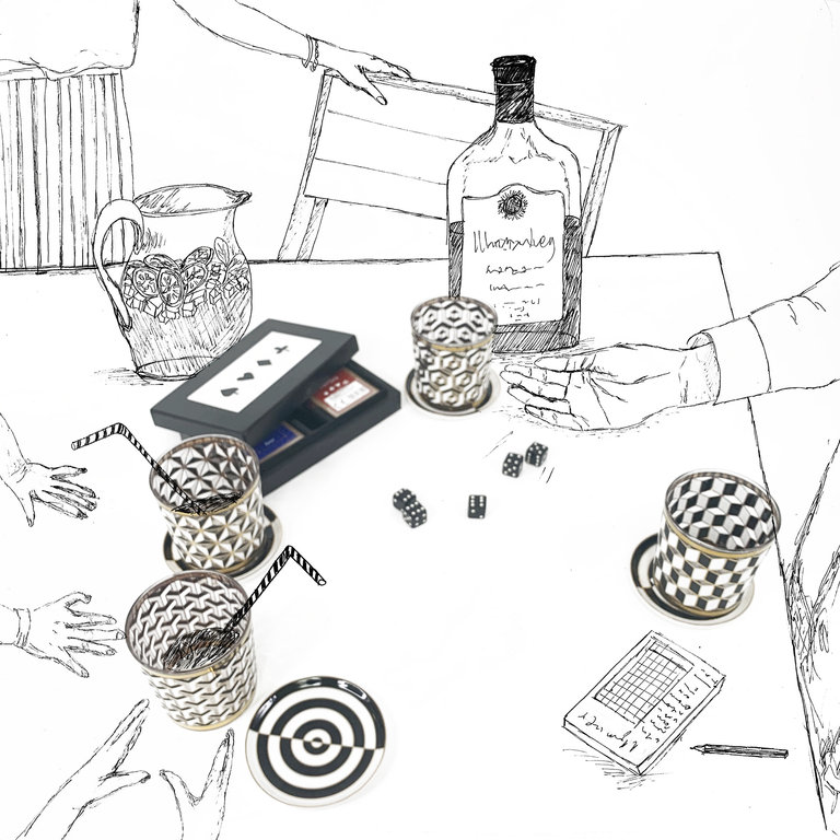 Jonathan Adler Versailles Glassware – Set of 4