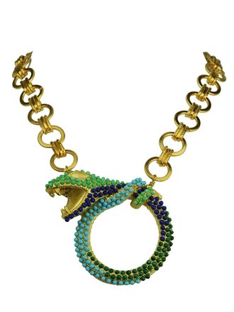Katerina Psoma Snake on a Chain Necklace – Gold Plated  by Katerina Psoma