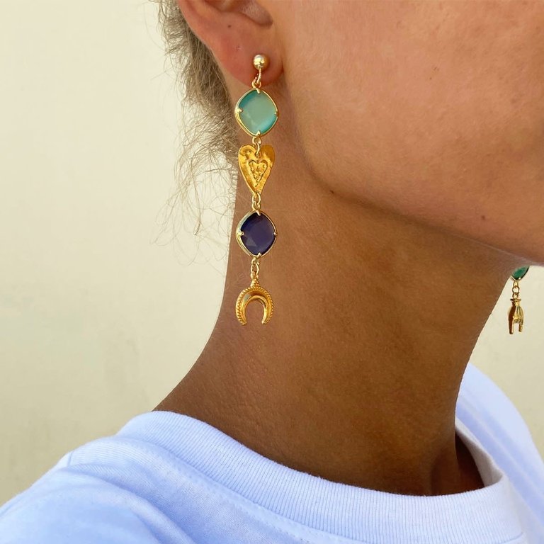 Katerina Psoma A-symmetrische hangoorbellen – Verguld van Katerina Psoma