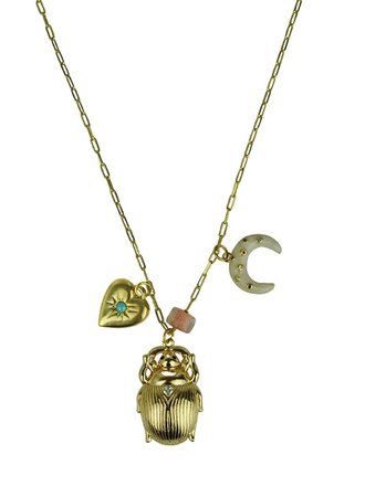 Katerina Psoma Charm necklace with beetle Katerina Psoma Charm necklace with beetle
