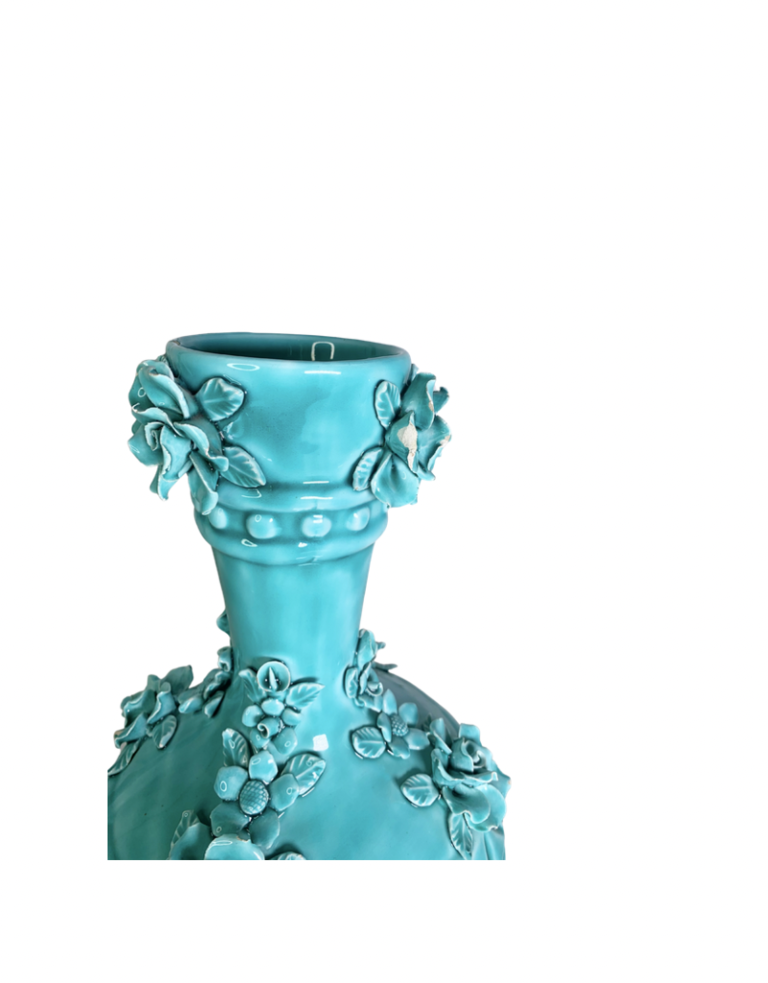 Vintage Ceramic turquoise vase