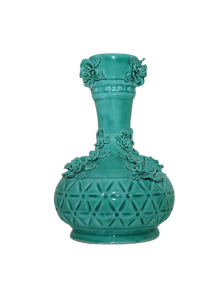 Vintage Ceramic turquoise vase