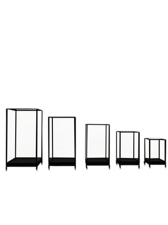 Glazen vitrinekast set vierkant 5 stuks