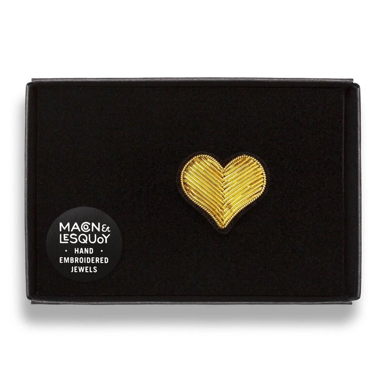 Macon & Lesquoy Brooch - Gold Heart