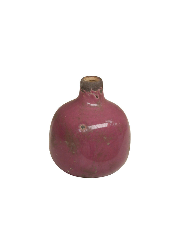 Small pink ceramic vase