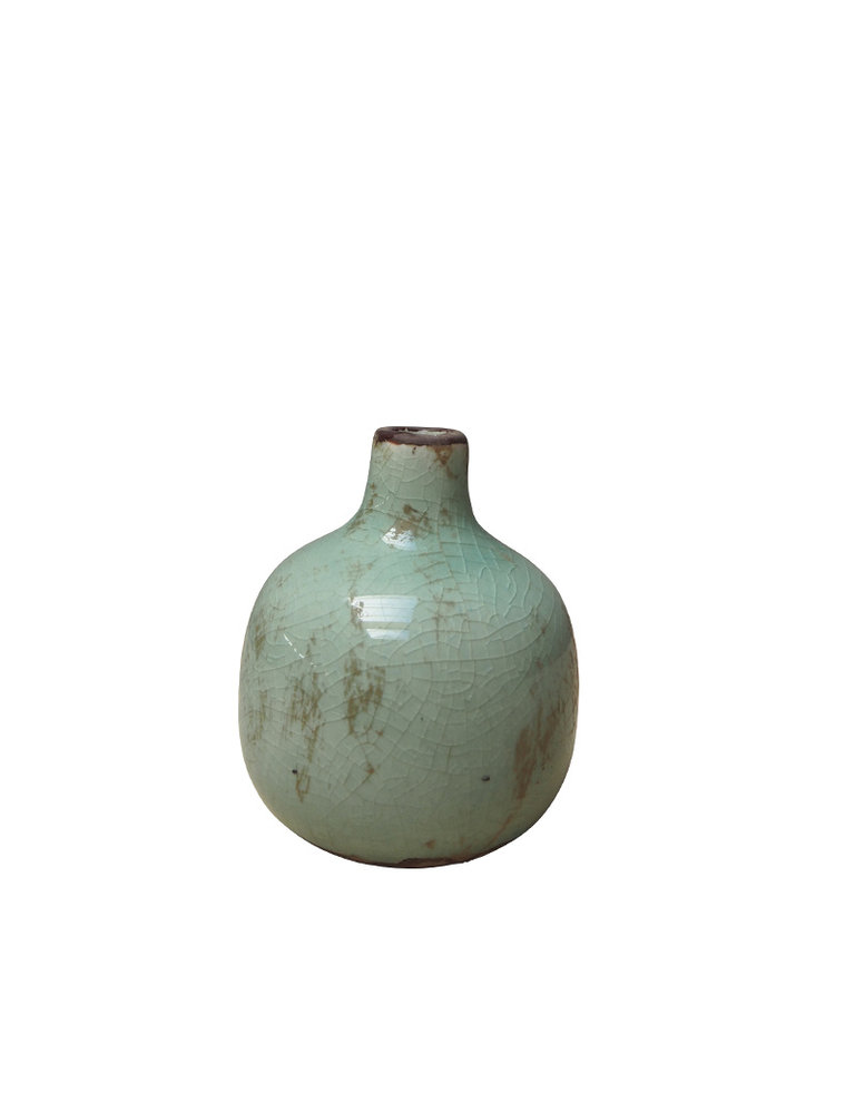 Small grey green vase