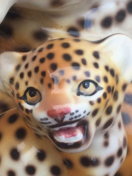 希少 Leopard by Ronzan Italy '80 陶器製壁飾り 希少Leopard by