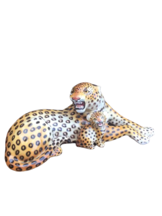Vintage Ronzan Leopard with cub Vintage Ronzan Leopard with cub