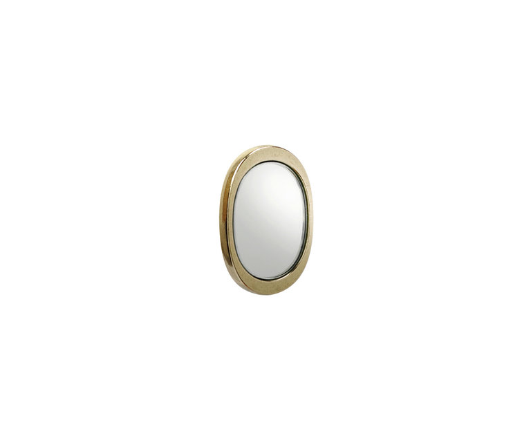 The Empathist Oval  brass pocket mirror