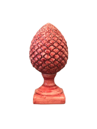 Agata Treasures Pijnappelornament op voet, frambooskleurig (20 cm) Agata Treasures Pijnappelornament op voet, frambooskleurig (20 cm)
