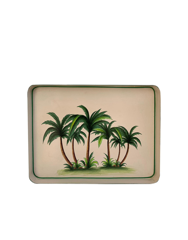 Les Ottomans Hand painted iron tray -43 x 30 cm