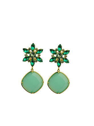 Katerina Psoma Turquoise bloem oorbellen Katerina Psoma Turquoise bloem oorbellen