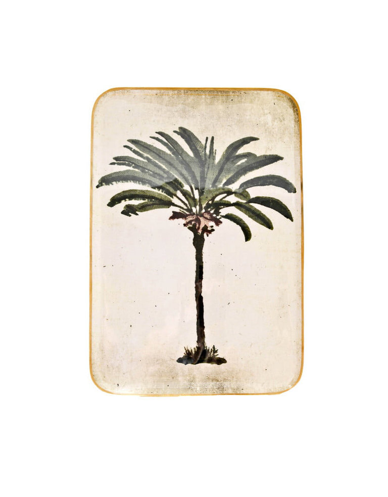 Boncoeurs Enameled Palm tree tray