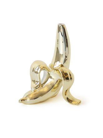 Jonathan Adler Gouden porseleinen bananen vaasje Jonathan Adler Gouden porseleinen bananen vaasje