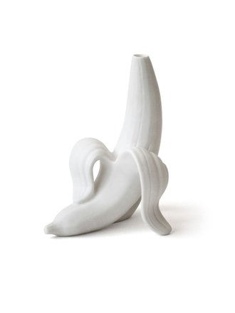 Jonathan Adler White biscuit porcelain banana bud vase Jonathan Adler White biscuit porcelain banana bud vase