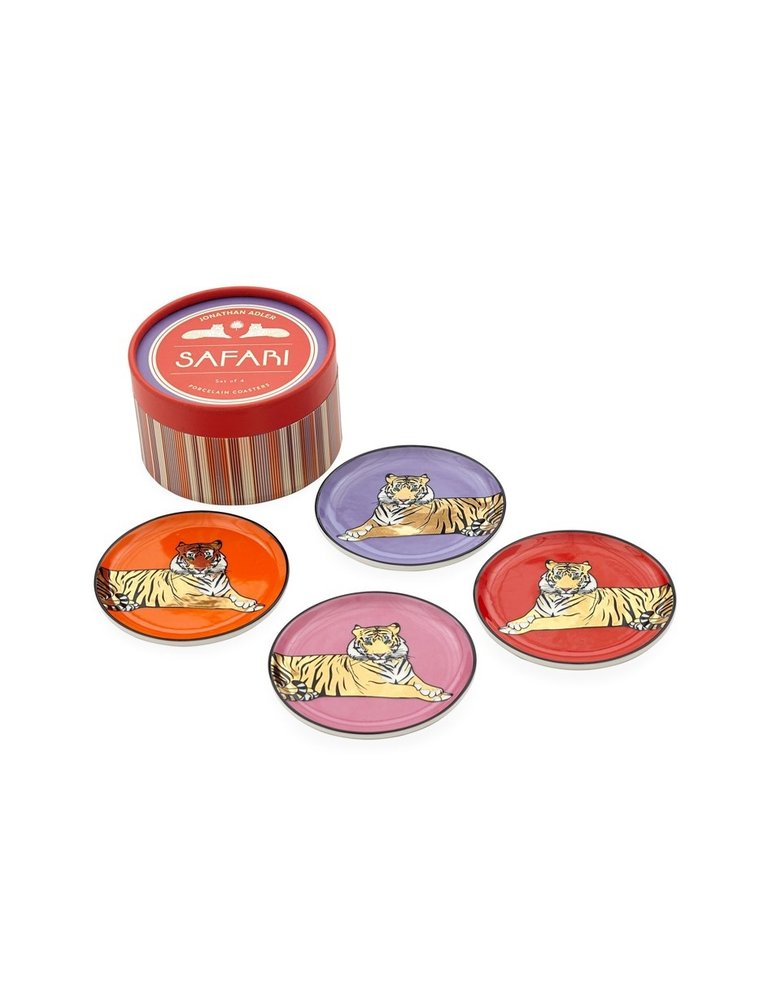 Jonathan Adler Gilded Safari Tiger Coasters