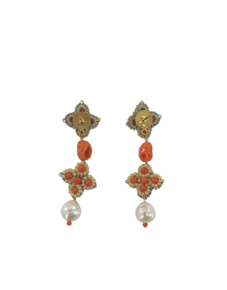 Agata Treasures Olivia red coral earrings