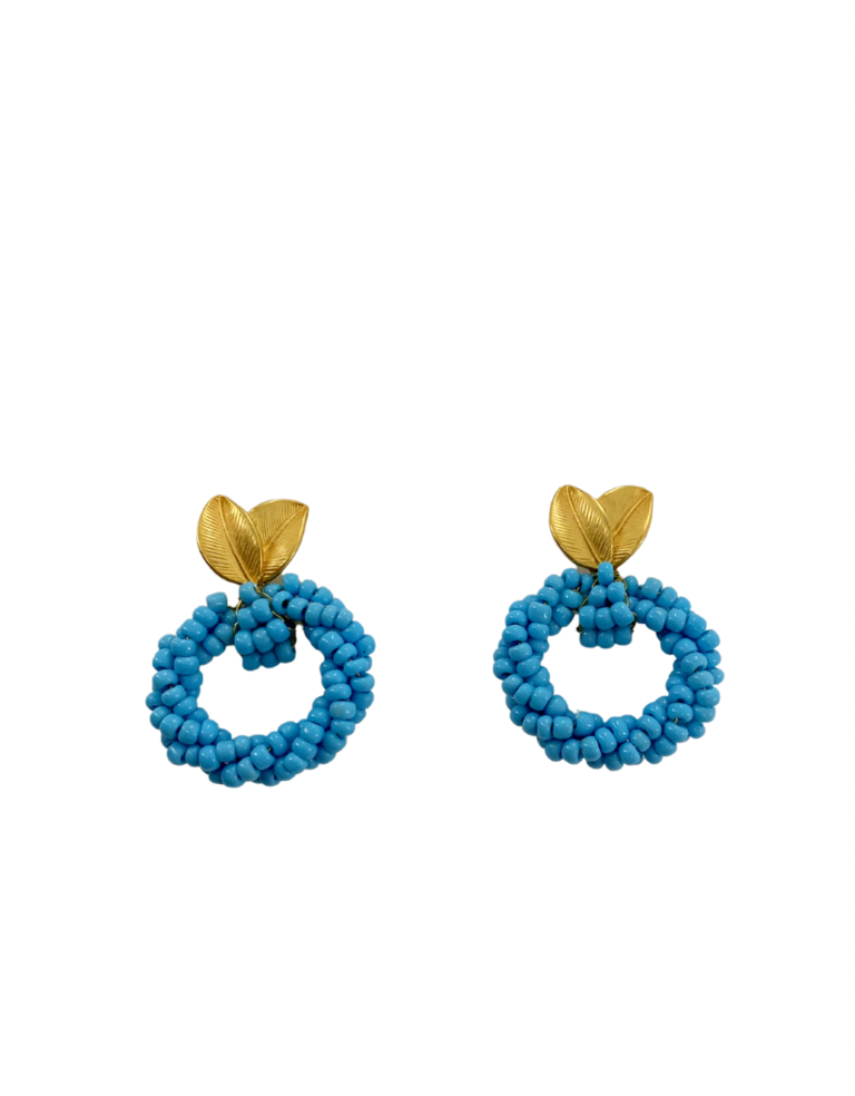 Agata Treasures Salina turquoise beads earrings