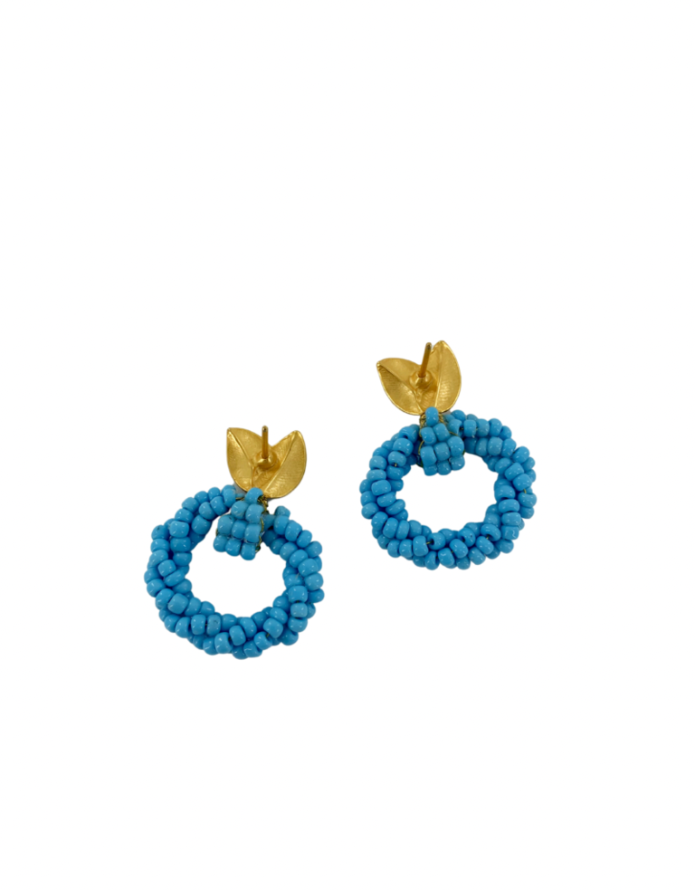Agata Treasures Salina turquoise beads earrings
