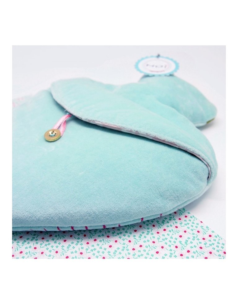 Noï/Natural Life Light blue heart hot water bottle - 'Chill'