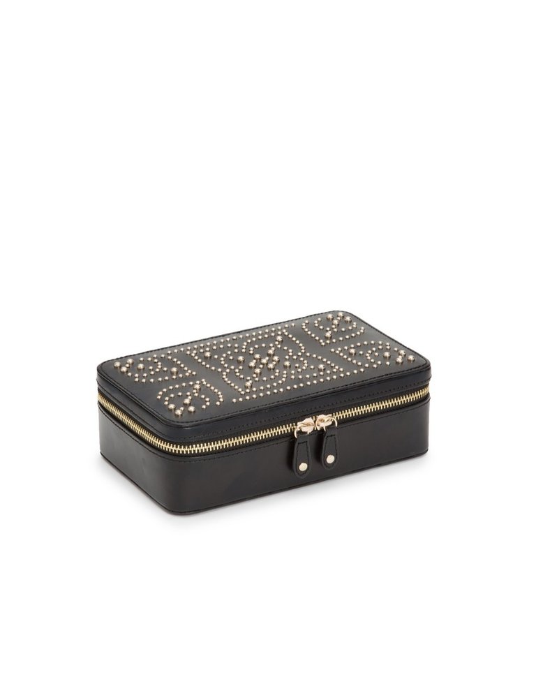 WOLF Studded travel jewelry case - Marrakesh - black