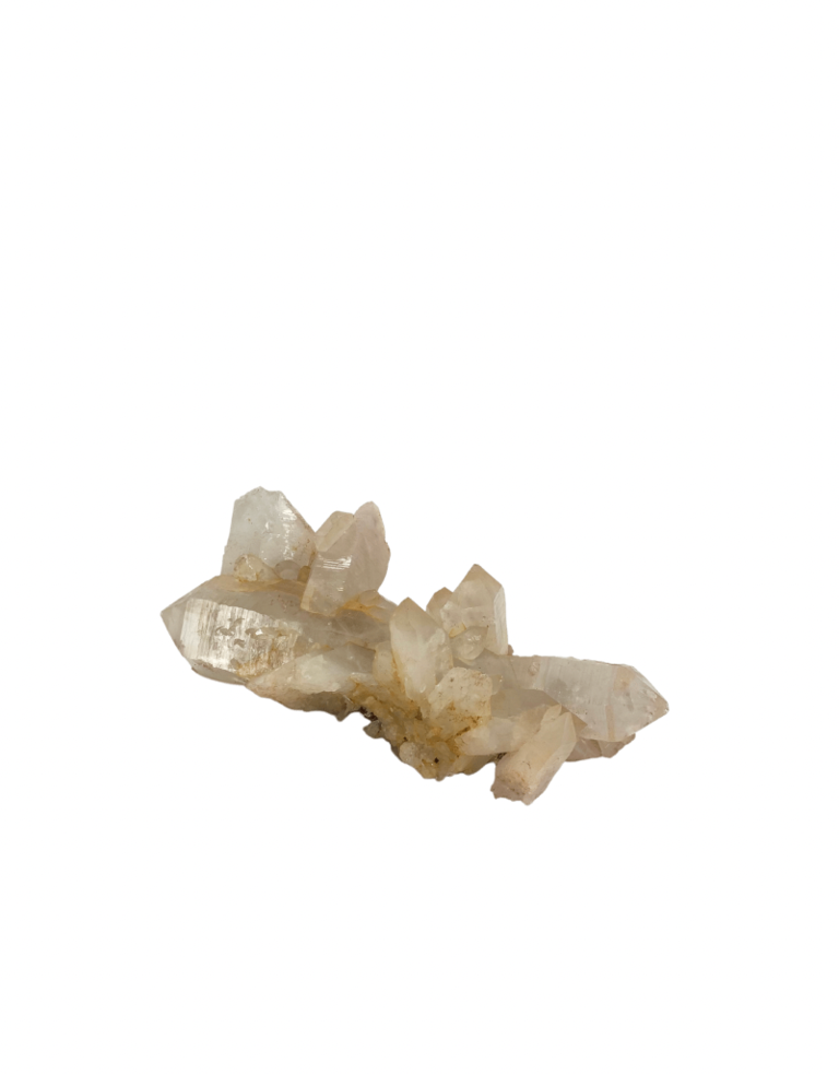 Himalayan rock quartz crystal wiht, creamy, pink hues