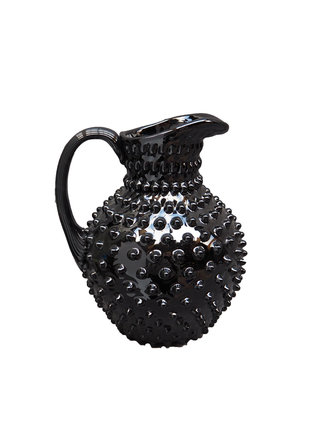 Black hobnail pitcher Black hobnail pitcher