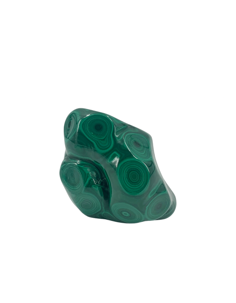 Standing piece of polished green malachite (II)