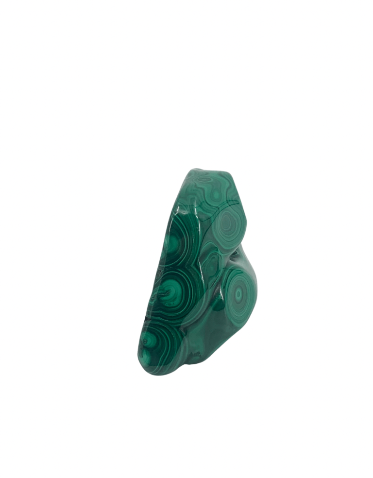 Standing piece of polished green malachite (II)