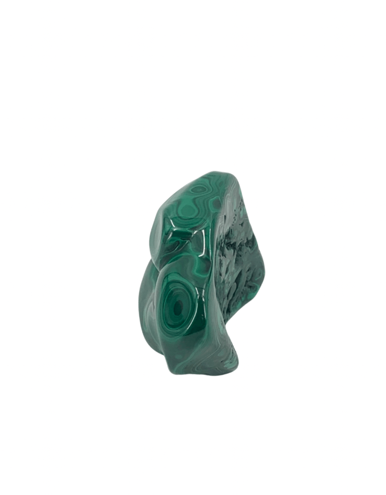 Standing piece of polished green malachite (II)