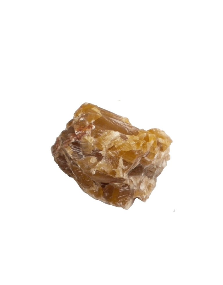 Piece of unpolished, light brown honey calcite