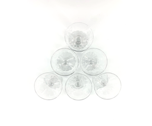 Set of 7 Antique French Crystal Champagne Coupes – Laurier Blanc