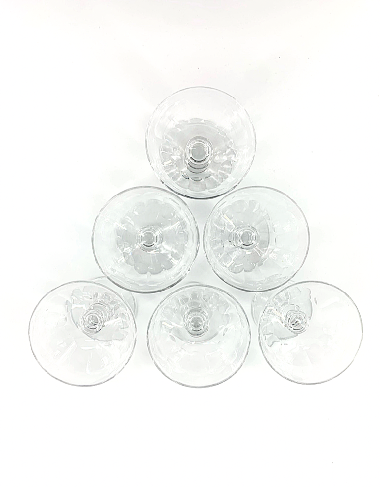 Vintage Set of 5 vintage crystal champagne glasses