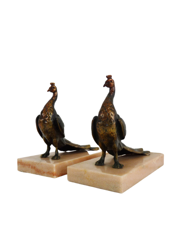 Vintage Pair of Peacock bookends