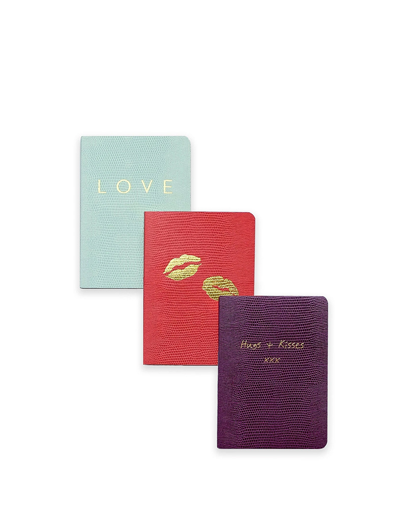 Love, Set of 3, A6 Softcover Notebook