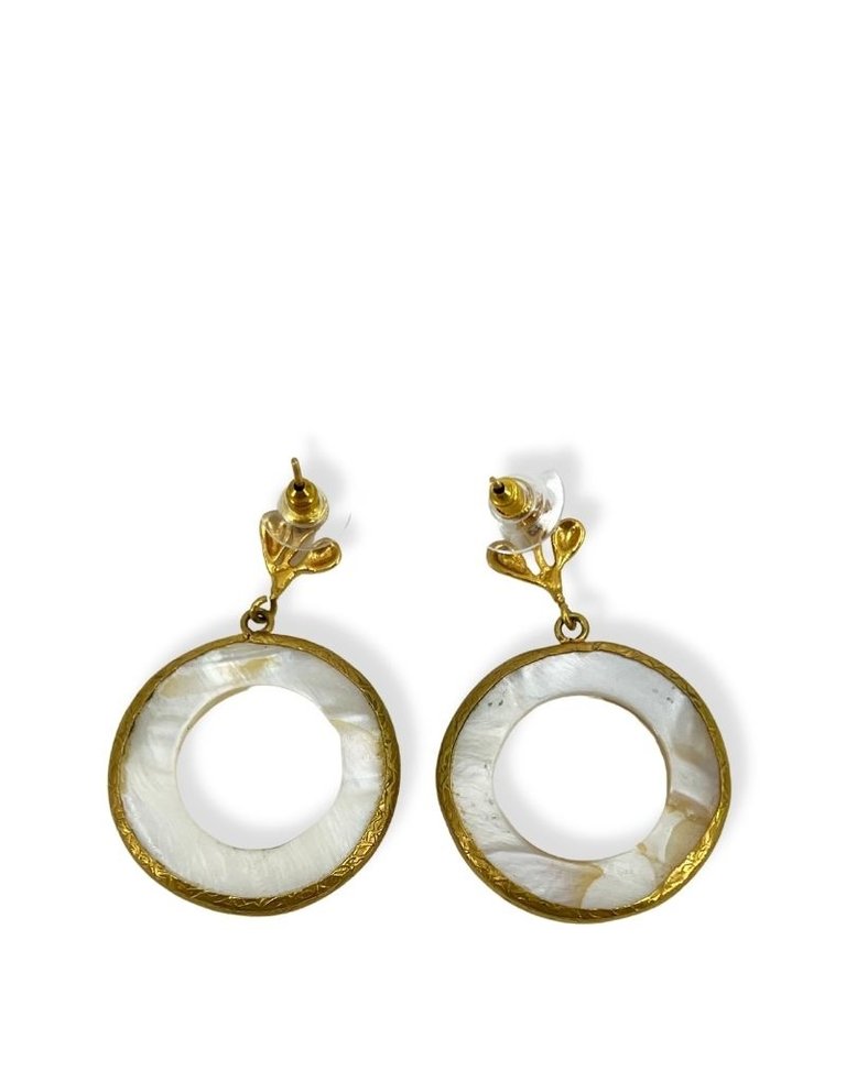 m'Anais Willow Earrings - Mother of pearl dangle