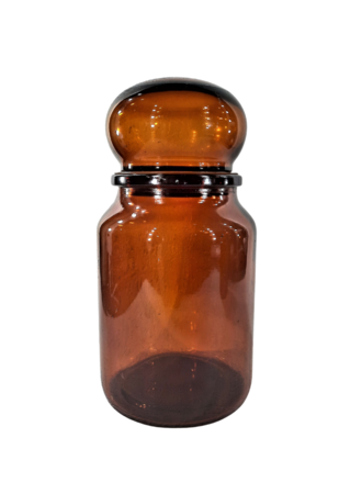 Vintage Amber Apothecary Bottle – Large (Vintage 1970s)