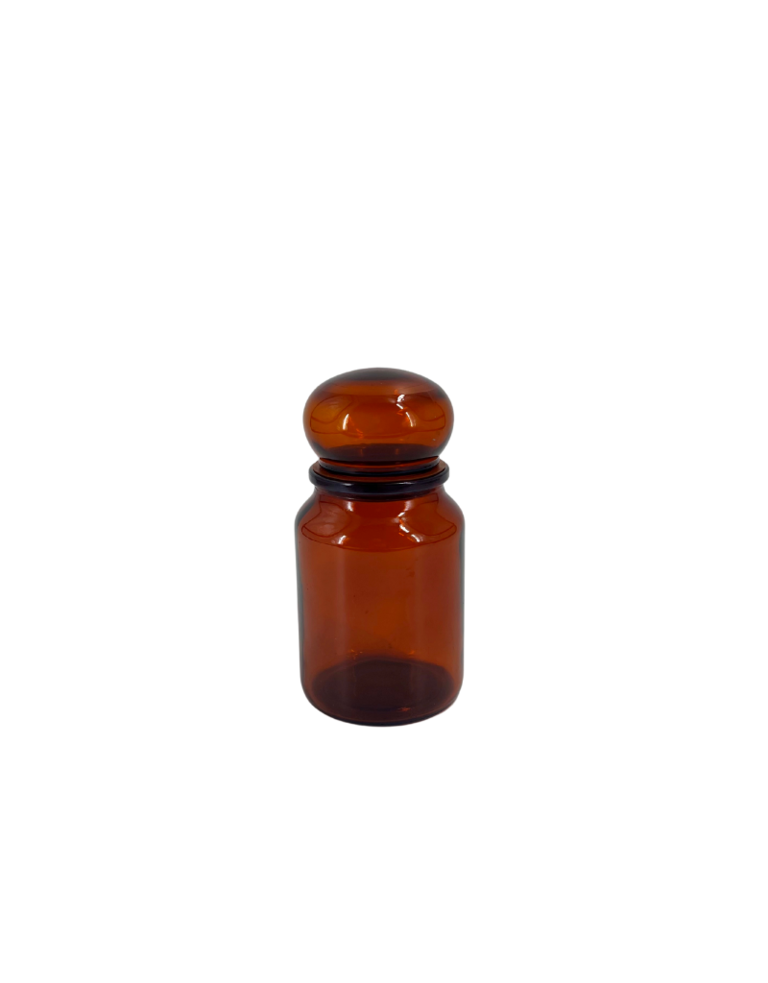 Vintage Amber apothecary bottle Small