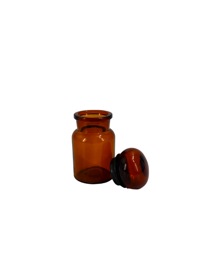 Vintage Amber apothecary bottle Small