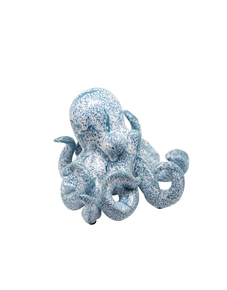 Blue ceramic octopus