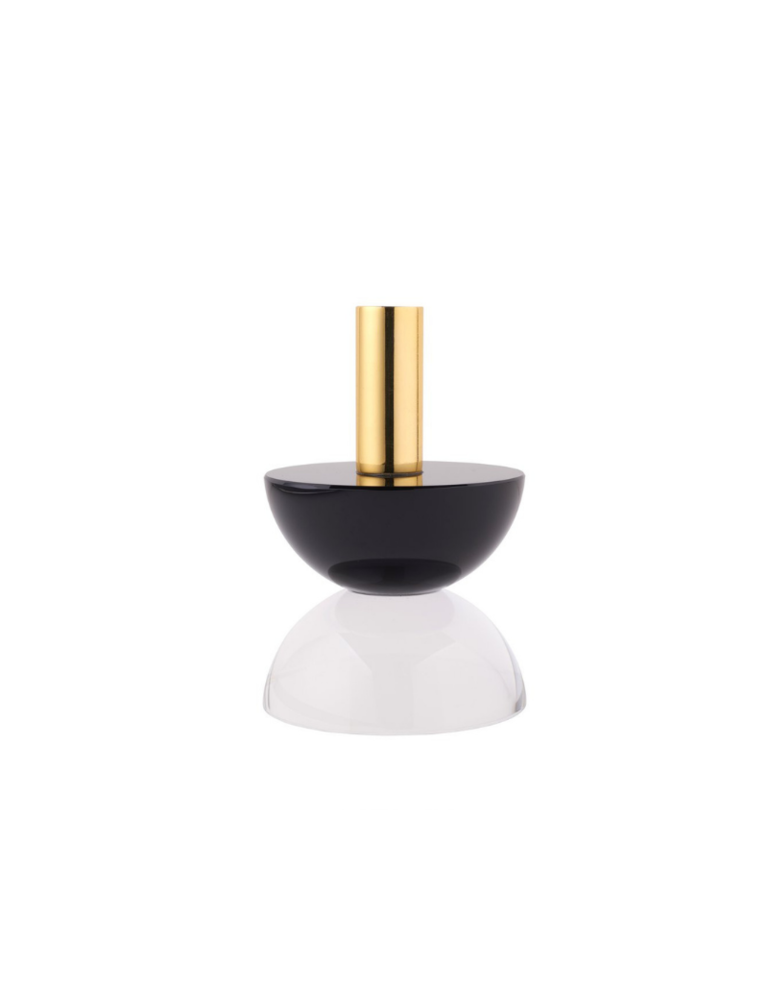 Giftcompany Black and white crystal candle holders - two variations