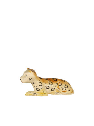 Les Ottomans Ceramic place holder - lying leopard Les Ottomans Ceramic place holder - lying leopard