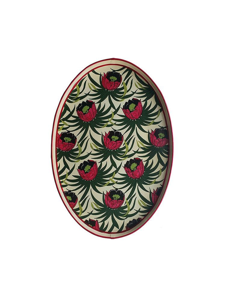 Les Ottomans Groot handgeschilderd Ikat dienblad - twee designs