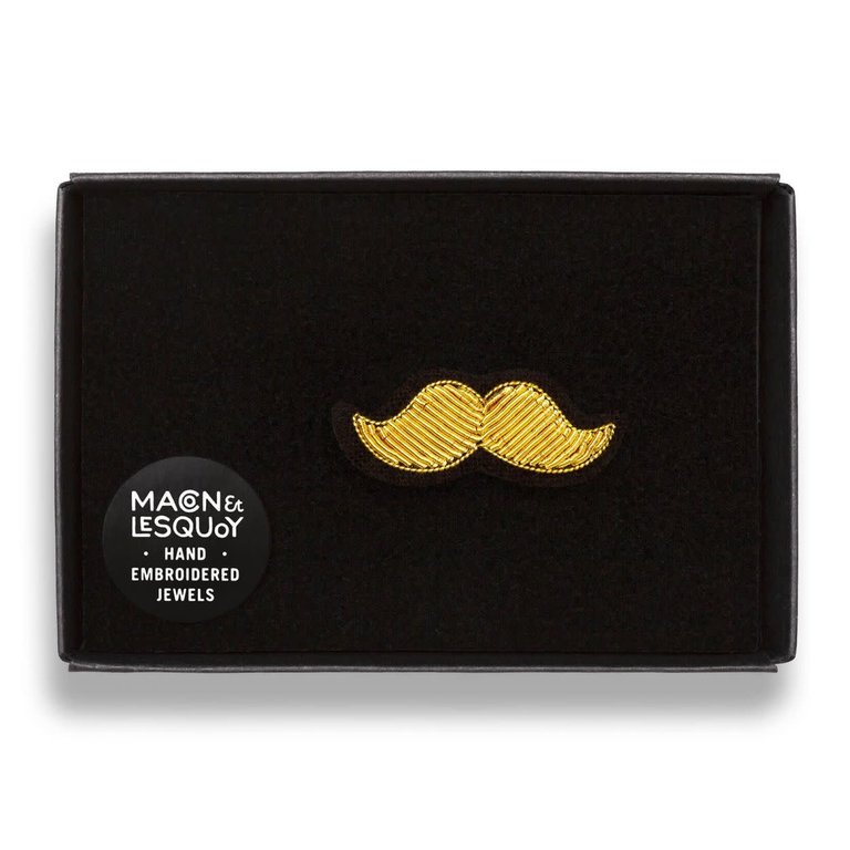 Macon & Lesquoy Brooch - Golden Moustache