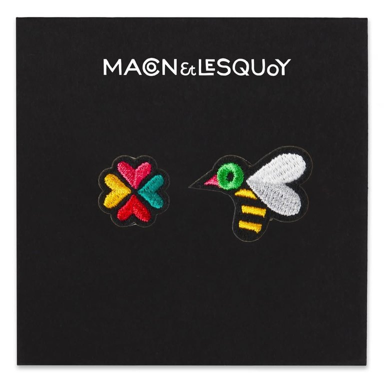 Macon & Lesquoy Patches - bee & Flower