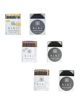 Hibi 10 minute aroma matches - 3 Japanese scents Hibi 10 minute aroma matches - 3 Japanese scents
