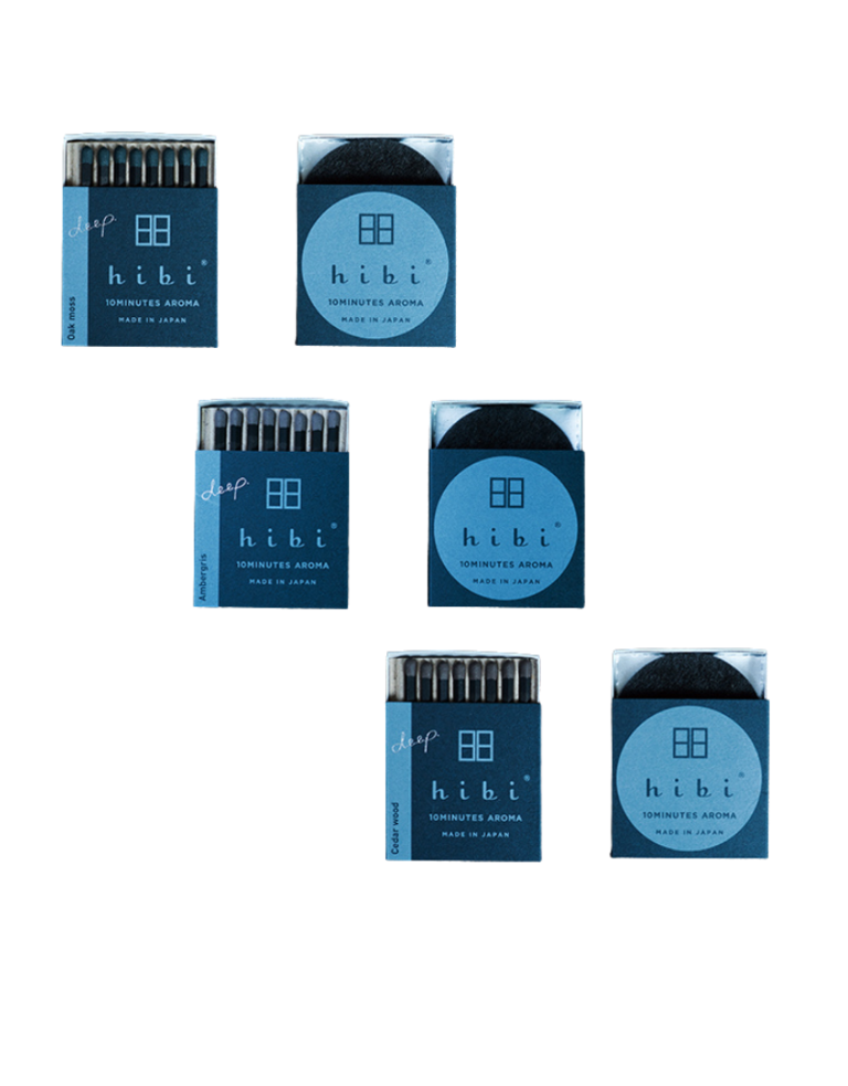 Hibi Hibi 10 minute aroma matches - Deep scents