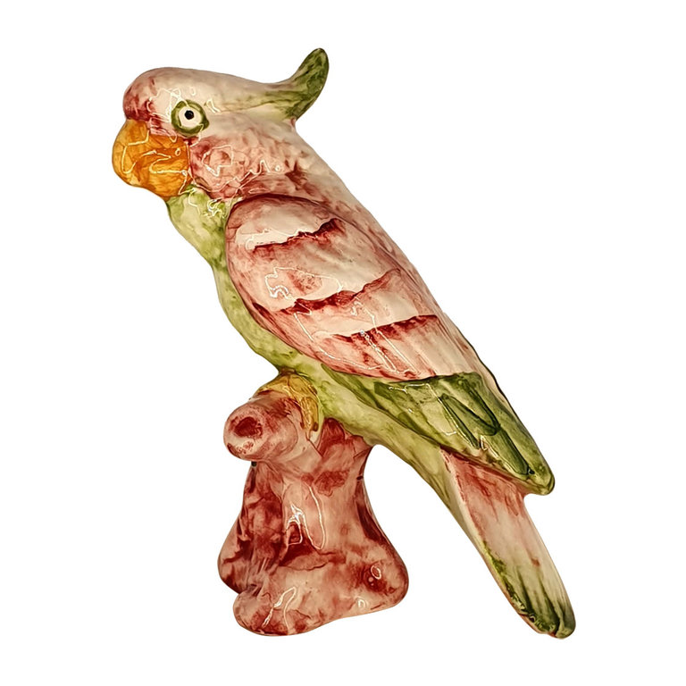 Les Ottomans Ceramic place holder - cockatoo - pink wing