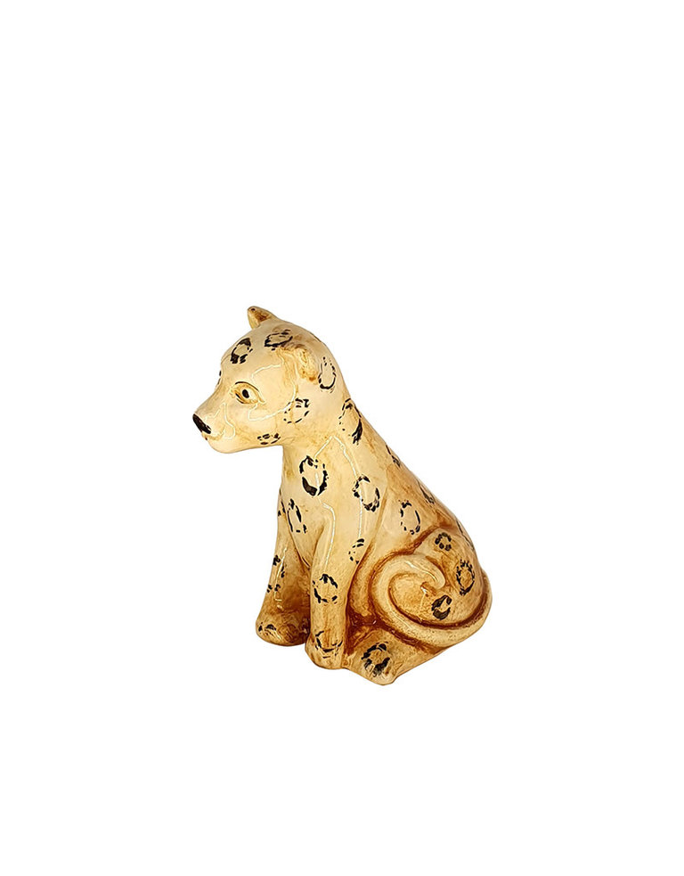 Les Ottomans Ceramic place holder - sitting leopard